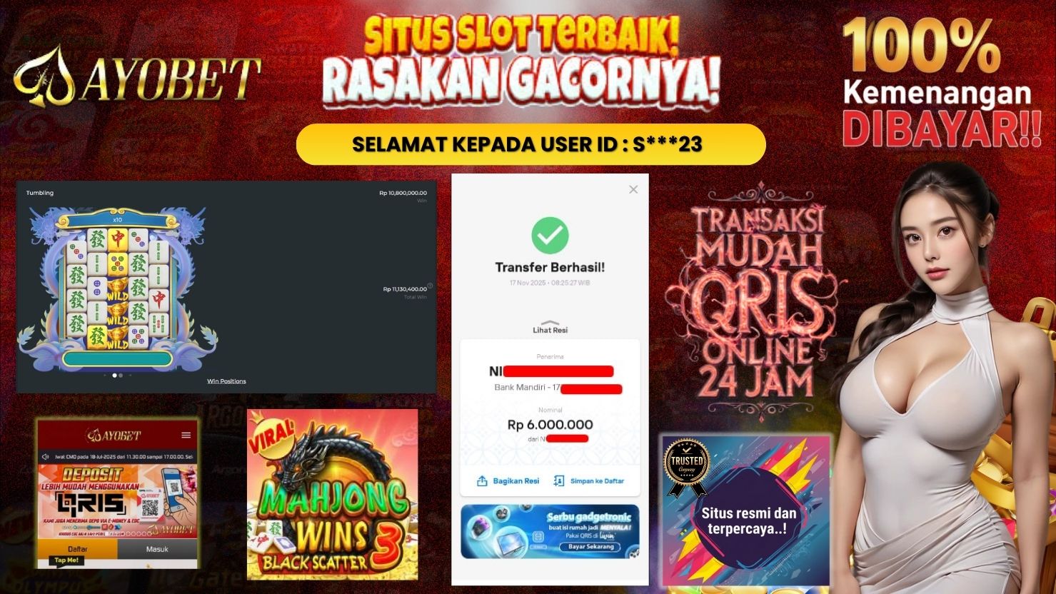 AYOBET JACKPOT SLOT MAHJONG WINS 3 - BLACK SCATTER